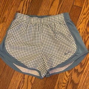 Nike Blue Gingham Athletic Shorts